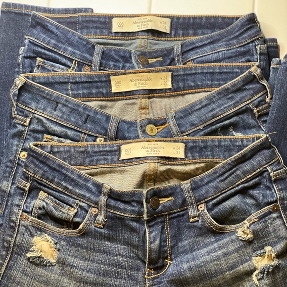 Abercrombie & Fitch, Woman’s Skinny Jeans, 00S, bundle of 3, Distressed - Picture 13 of 16